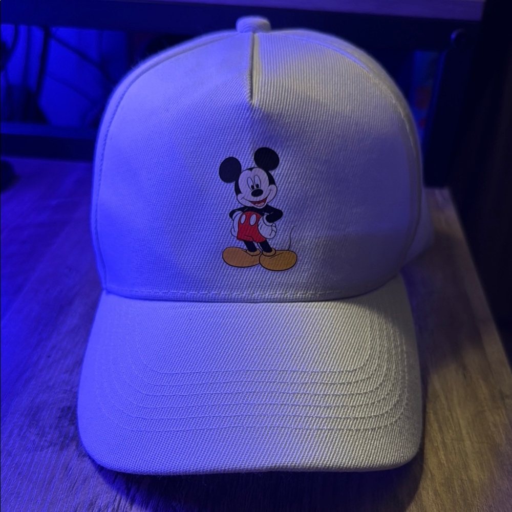 White Mickey Mouse Cap